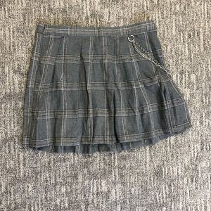 Brand new Cute plaid skirt with chain attached